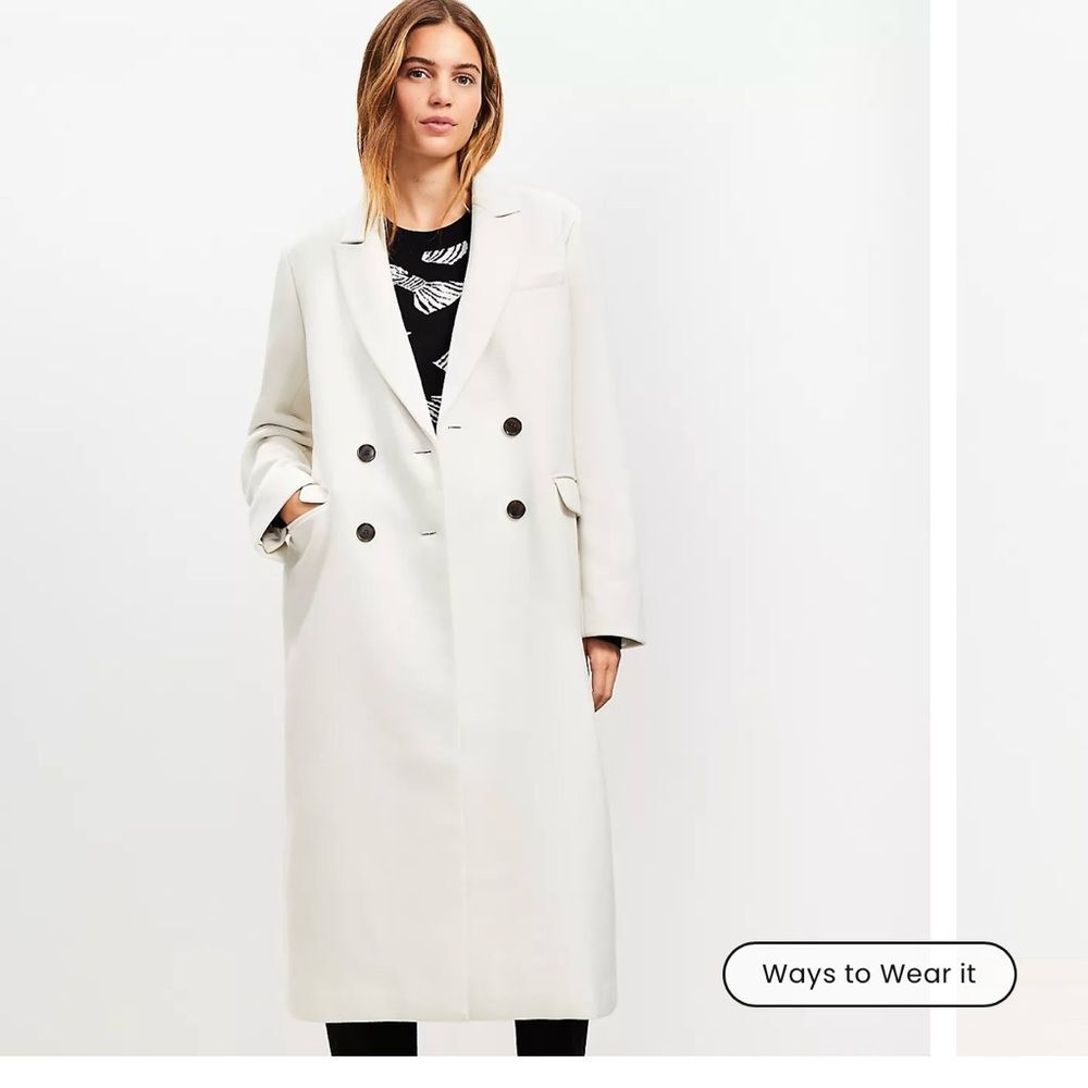 NWT Loft Double Breasted Coat